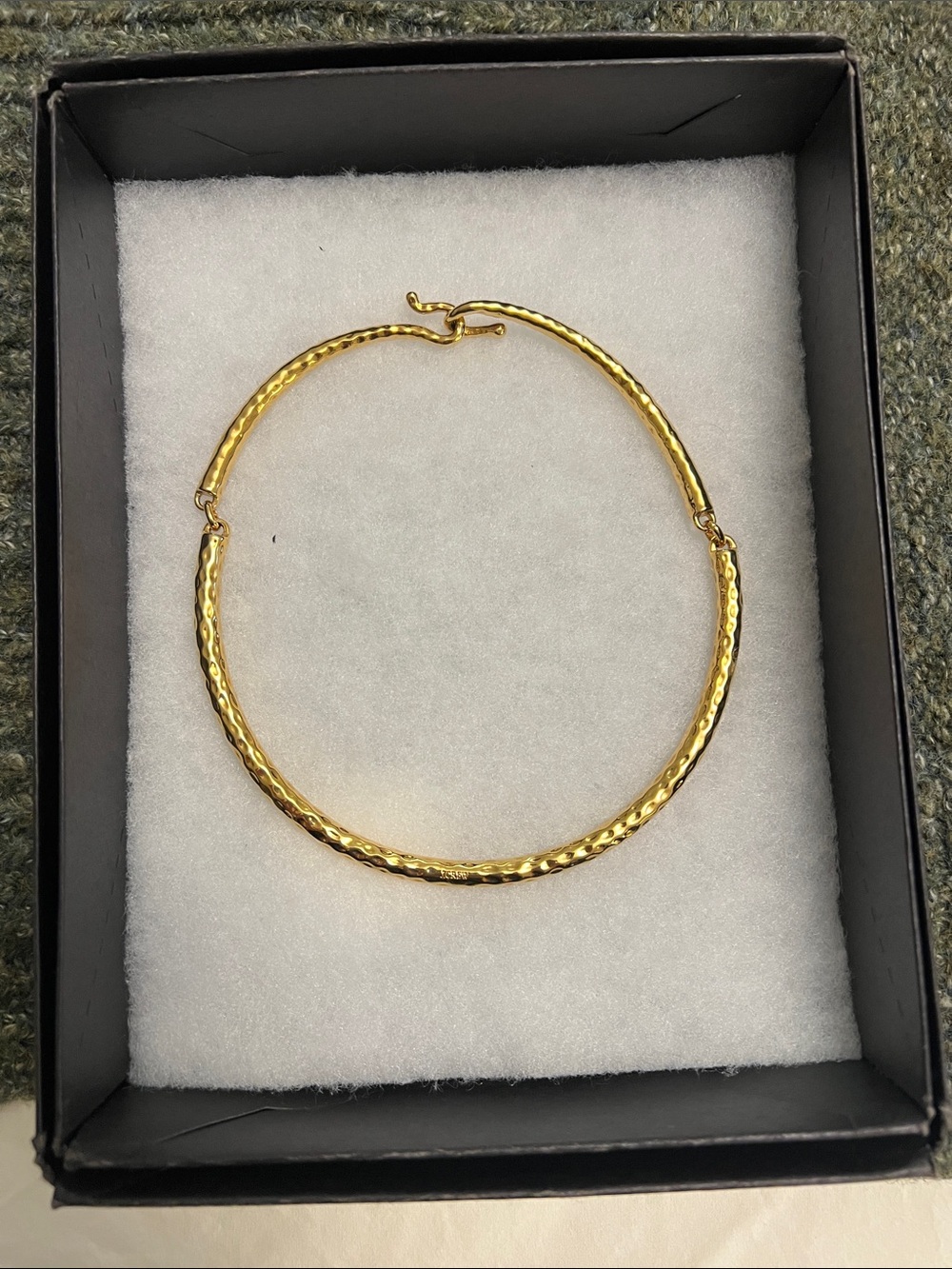 J. CREW Hammered Textured Hinged Collar Necklace